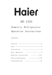 Haier HR-155S User Manual