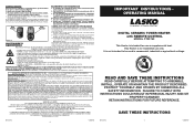 Lasko CT20753 User Manual