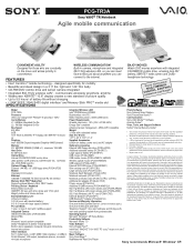 Sony PCG-TR3A Brochure