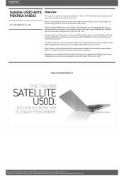 Toshiba Satellite U50 PSKPSA Detailed Specs for Satellite U50 PSKPSA-018023 AU/NZ; English