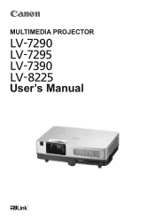 Canon LV-7390 LV-7290 User's Manual
