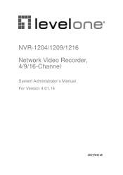 LevelOne NVR-1209 Manual