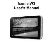 Acer W3-810 User Manual