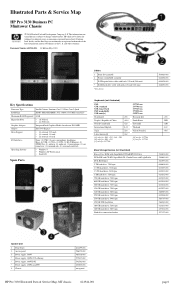 HP Pro 3130 Illustrated Parts and Service Map - HP Pro 3130 Minitower PC