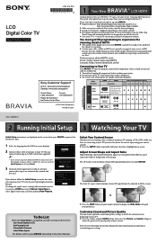Sony KDL-32BX310 Quick Setup Guide
