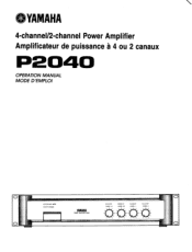 Yamaha P2040 Owner's Manual (image)