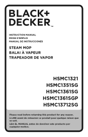Black & Decker HSMC1361SGPK Instruction Manual