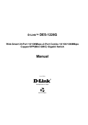 D-Link DES-1226G Manual