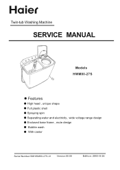 Haier HWM80-27S User Manual