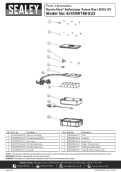 Sealey E/START800 Parts Diagram