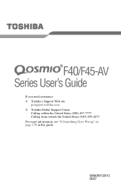Toshiba Qosmio F40-ST4101 User Guide