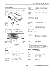 Epson PowerLite 81p Product Information Guide