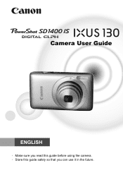 Canon 4183B001 PowerShot SD1400 IS / IXUS 130 Camera User Guide