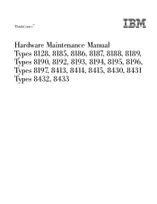 IBM 8187 Hardware Maintenance Manual