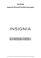 Insignia NS-PCW5250 User Manual (English)