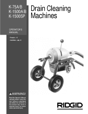 Ridgid K-75 Owners Manual