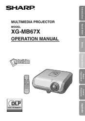 Sharp XG-MB67X XG-MB67X Operation Manual