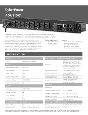 CyberPower PDU81001 Data Sheet