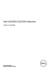 Dell S2725H Monitor Users Guide