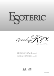 Esoteric Grandioso K1X SE Owners Manual DE IT