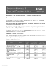 Dell VNX7600 November 2020 Software Release and Support Duration Notice
