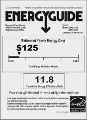 Haier QHM15AX Energy Guide