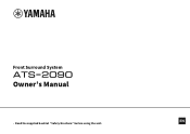Yamaha ATS-2090 ATS-2090 Owners Manual