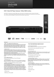 Denon DVD558 Literature/Product Sheet