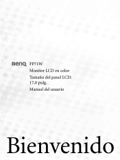 BenQ FP71W Manual del usuario
