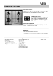 AEG HG644351SM Specification Sheet