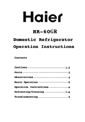 Haier CH014C User Manual