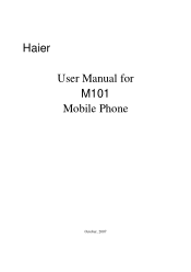 Haier HG-M101 User Manual