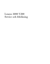 Lenovo V200 (Swedish) Service and Troubleshooting Guide