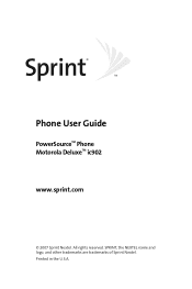 Motorola ic902 Sprint User Guide