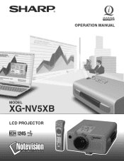 Sharp XG-NV5XB Operation Manual