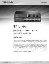 TP-Link TL-SG1024DE TL-SG1024DE V1 Datasheet