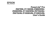 Epson PowerLite Pro Z9900W User Manual