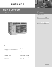 Frigidaire FFRA0511Q1 Product Specifications Sheet