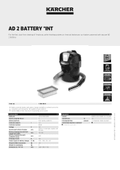 Karcher AD 2 Battery INT Product information