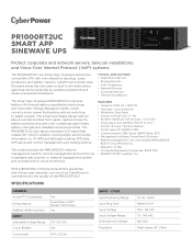 CyberPower PR1000RT2UC Datasheet