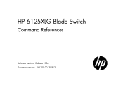 HP 6125XLG R2306-HP 6125XLG Blade Switch Command References