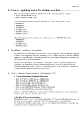 Lenovo M5400 Laptop (US) Wireless Regulatory Notice - Lenovo B5400, M5400
