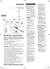 Panasonic ER-CBN1 Operating Instructions