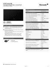 Thermador CET366YB Product Spec Sheet