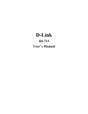 D-Link DI-713 Product Manual