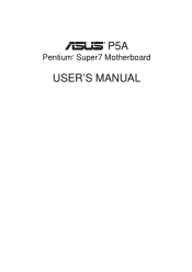 Asus P5A P5A User Manual
