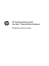 HP Star Wars Special Edition 15-an000 Maintenance and Service Guide