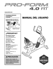 ProForm 4.0 Rt Bike Spanish Manual