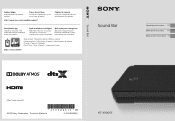 Sony HT-X9000F Operating Instructions