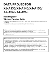 Casio XJ-A135U User Guide